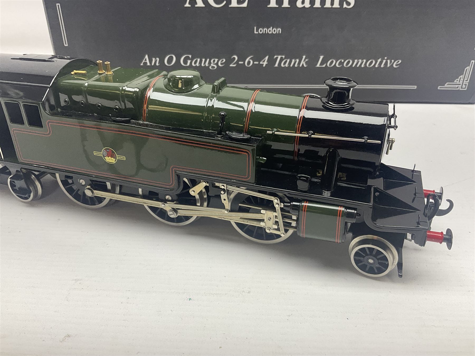 Ace Trains '0' gauge - limited edition E8 Stanier 2-6-4 tank locomotive No.42546 in late BR passenger green with final totem; for two or three rail running; boxed with original packaging and instructions in outer delivery box