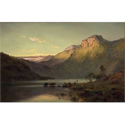Alfred de Bréanski Snr. RBA (British 1852-1928): 'A September Sunset', oil on canvas signed, titled and signed verso 49cm x 74cm