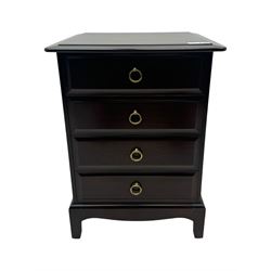 Stag Minstrel - mahogany four drawer pedestal chest