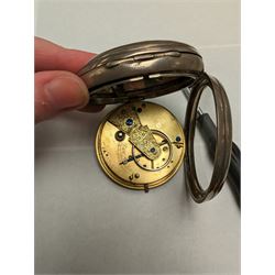 Victorian silver open face lever pocket watch, No. 51655, silvered dial with Roman numerals and subsidiary seconds dial, case by John Harris, London 1875