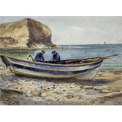 Robert Jobling (Staithes Group 1841-1923): Coble at Staithes, watercolour signed and dated...