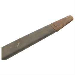 WWI American Remington bayonet single fullered steel blade inscribed 1917, Us, in scabbard with leather frog, L60cm