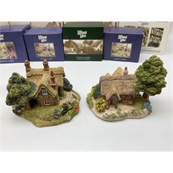 Twelve Lilliput Lane models to include The 1994 Anniversary Cottage Watermeadows, Collector's Club Woodman's Treat, Castle Hill, Huddersfield, Symbol of Membership Kiln Cottage etc, all boxed, eight with deeds