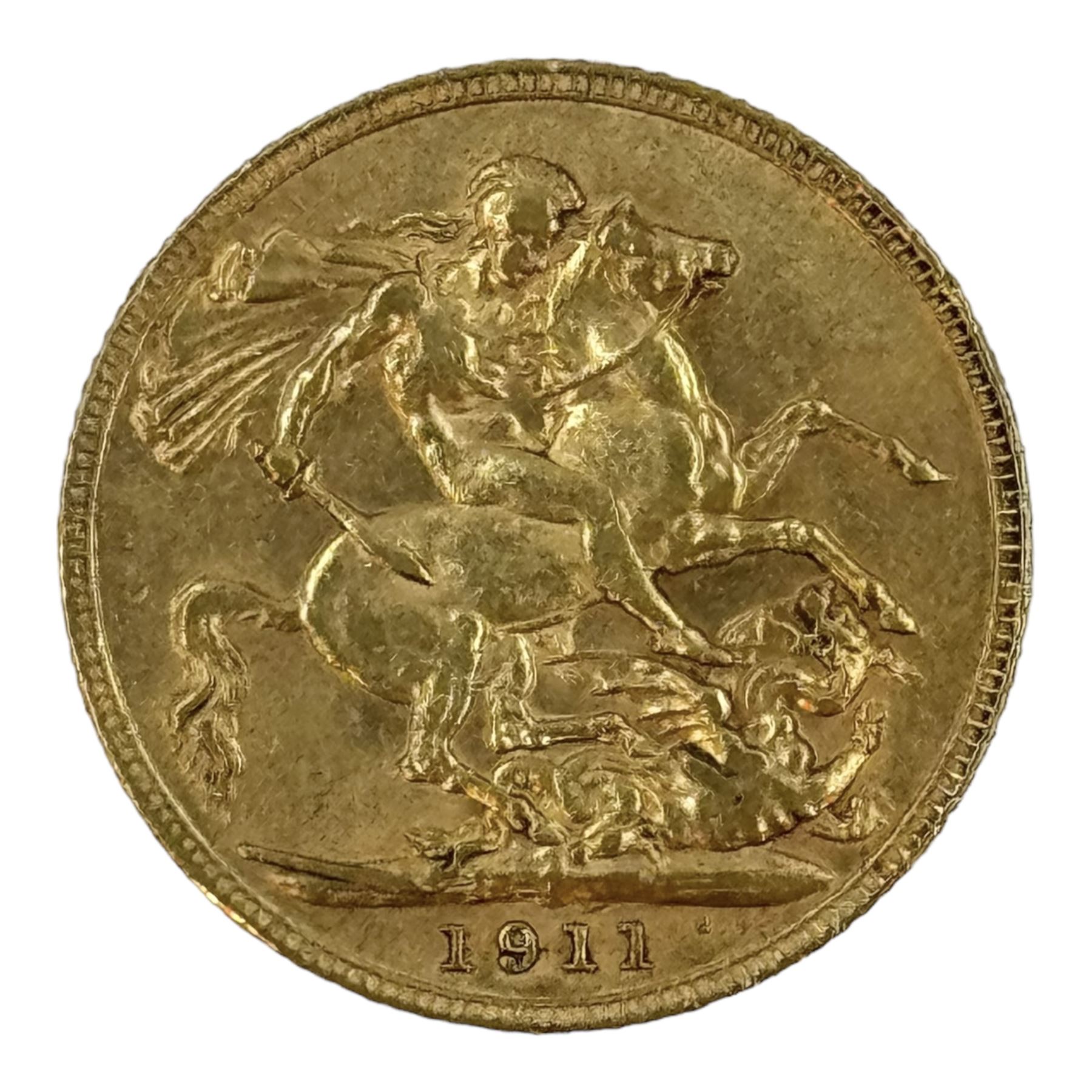 King George V 1911 gold full sovereign coin