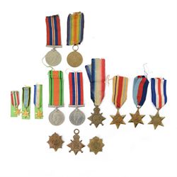 WWI and WWII medals, including 1914-15 Star, Victory Medal, Defence Medal, etc, together w...