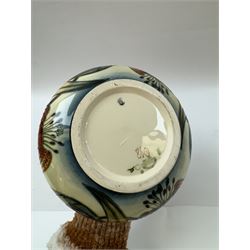 Moorcroft vase of squat baluster form, decorated in the Anna Lily pattern designed by Nicola Slaney, H15.5cm