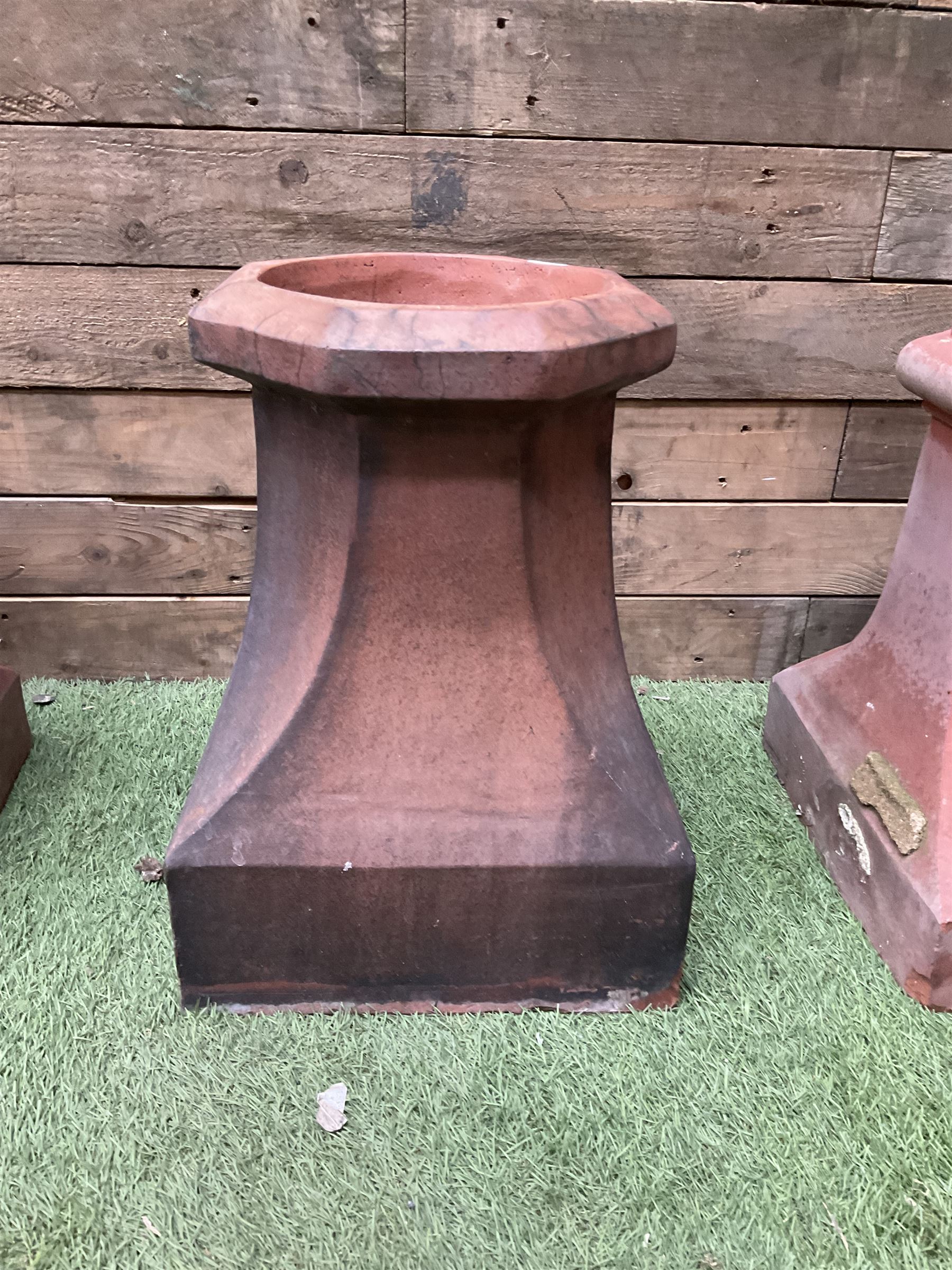 Set of three terracotta chimney pots - THIS LOT IS TO BE COLLECTED BY APPOINTMENT FROM DUGGLEBY STORAGE, GREAT HILL, EASTFIELD, SCARBOROUGH, YO11 3TX