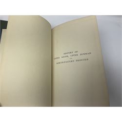 Burma and North East India - twenty books including The Burmese Empire by Father Sangermano. 1893; My Three Years in Manipur by Ethel St. Clair Grimwood. 1892; Shans at Home by Mrs. Leslie Milne. 1910; Four Years in Upper Burma by W.R. Winston. 1892; The Soul of People by H. Fielding. 1898; History of Upper Assam, Upper Burmah and North-Eastern Frontier by L.W. Shakespear. 1914; and fourteen others (20)