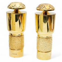 Pair of limited edition silver gilt 'The Congress of Europe Standing Cups and Covers', com...