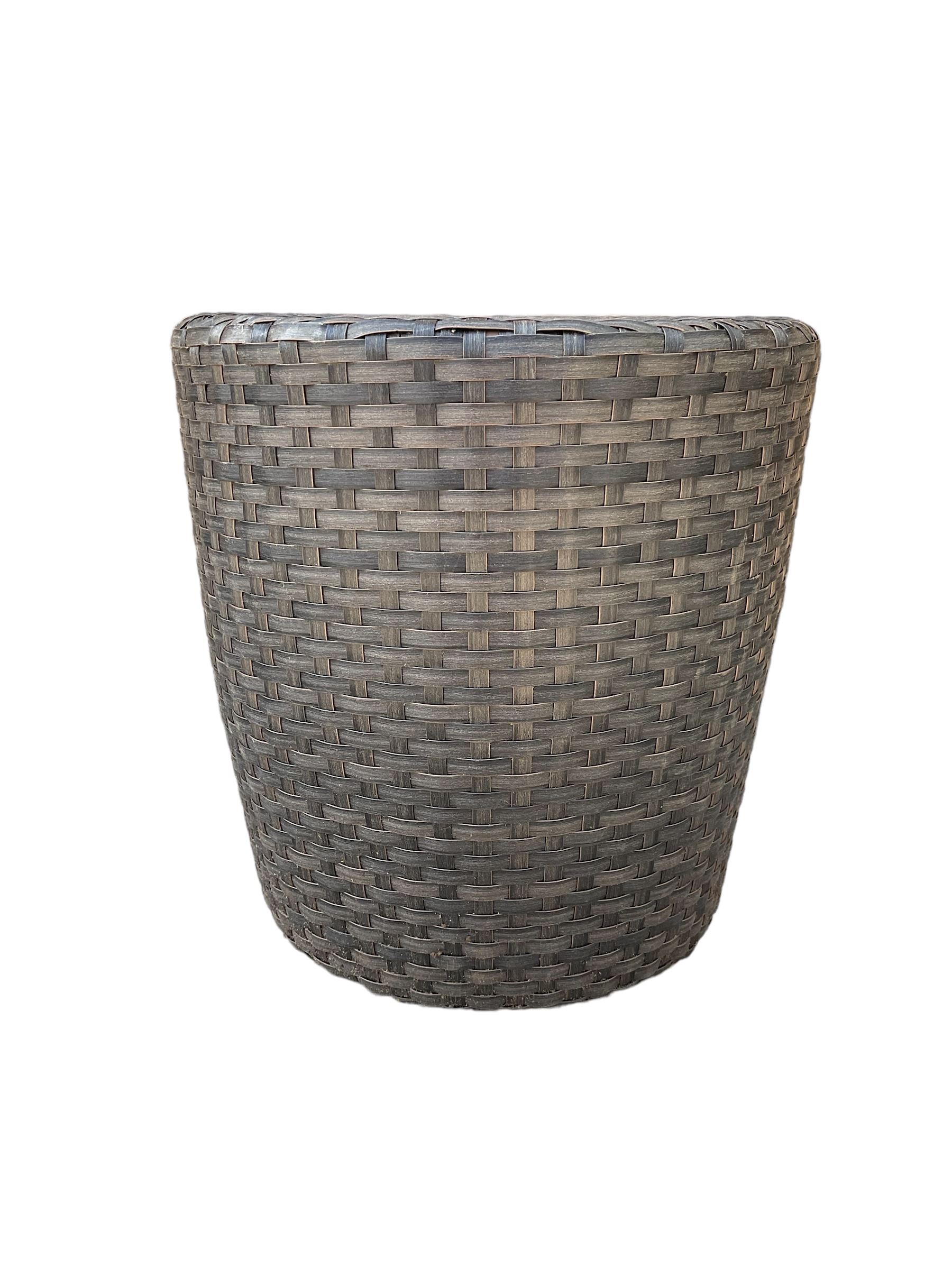 7 x Skyline design rattan garden stool with weighted base