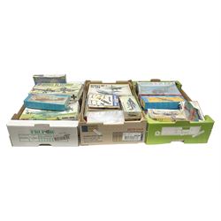 Large quantity of aircraft scale model kits to include Airfix, Revell, Monogram etc, in three boxes 