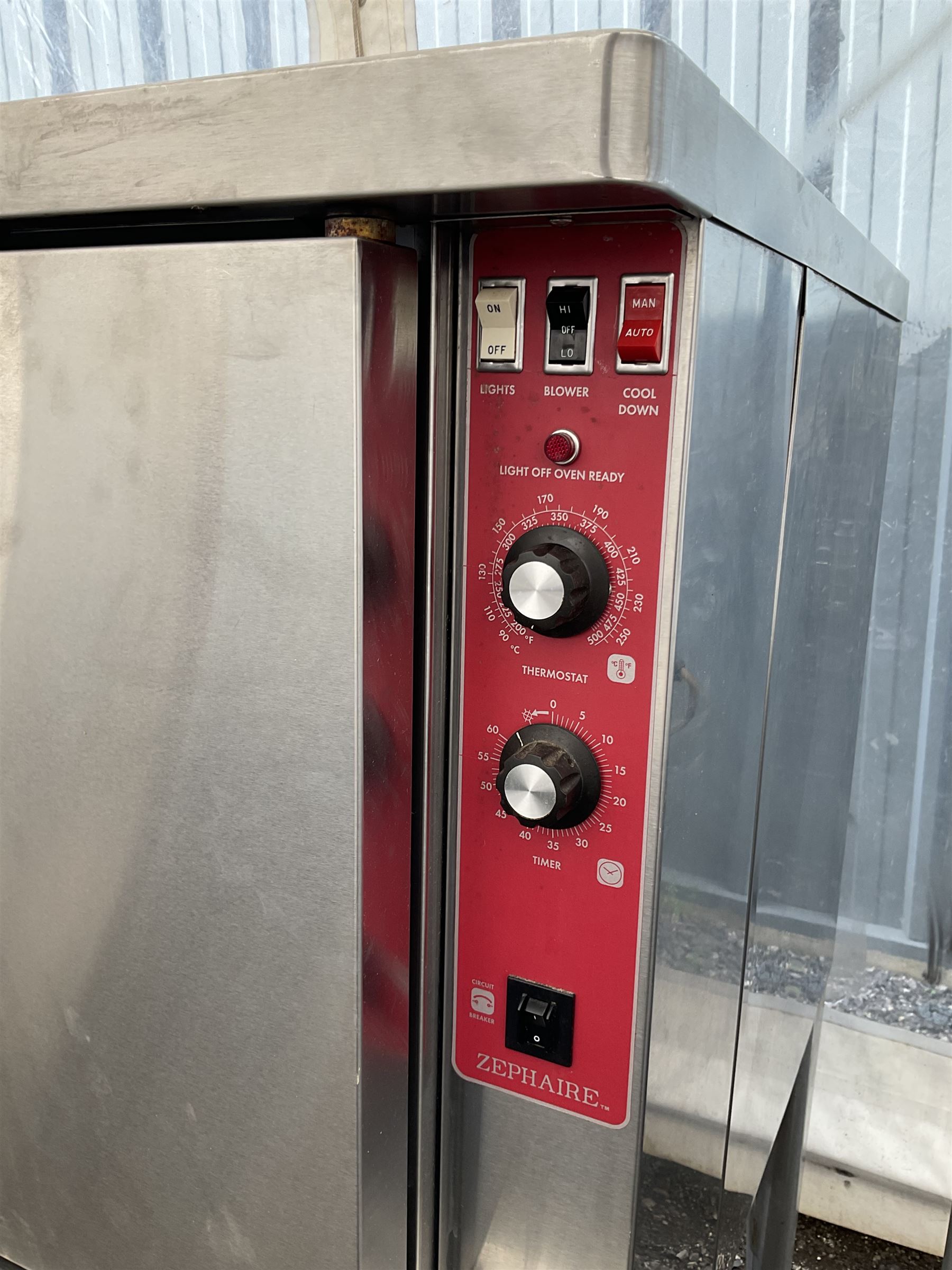 Blodgett - Zephaire commercial stainless steel double door convection baking oven, 3 phase, on four legs - THIS LOT IS TO BE COLLECTED BY APPOINTMENT FROM DUGGLEBY STORAGE, GREAT HILL, EASTFIELD, SCARBOROUGH, YO11 3TX