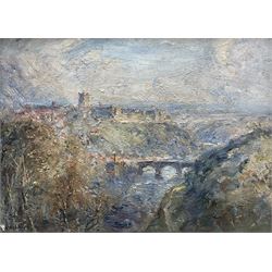 Herbert F Royle (British 1870-1958): Richmond from the West, oil on board signed 29cm x 39cm