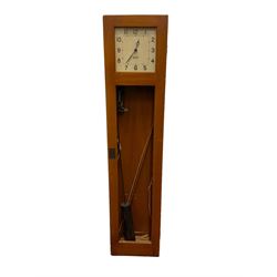 Gent electric master clock with pendulum.
