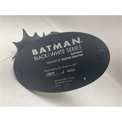 Group of five limited edition DC Direct Black and White Batman hand-painted cold-cast porcelain statues in original boxes, with two similar examples from DC Collectibles 