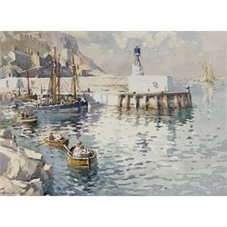 Harry Wanless (British c1872-1934): 'Brixham Harbour', watercolour signed, titled verso 21cm x 30cm (unframed)
Provenance: direct from the artist's family, part of a collection never previously seen on the market