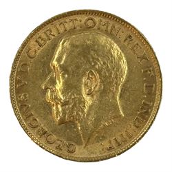 King George V 1911 gold full sovereign coin