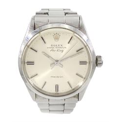 Rolex Air-King Precision gentleman's stainless steel automatic wristwatch, Ref. 5500, seri...