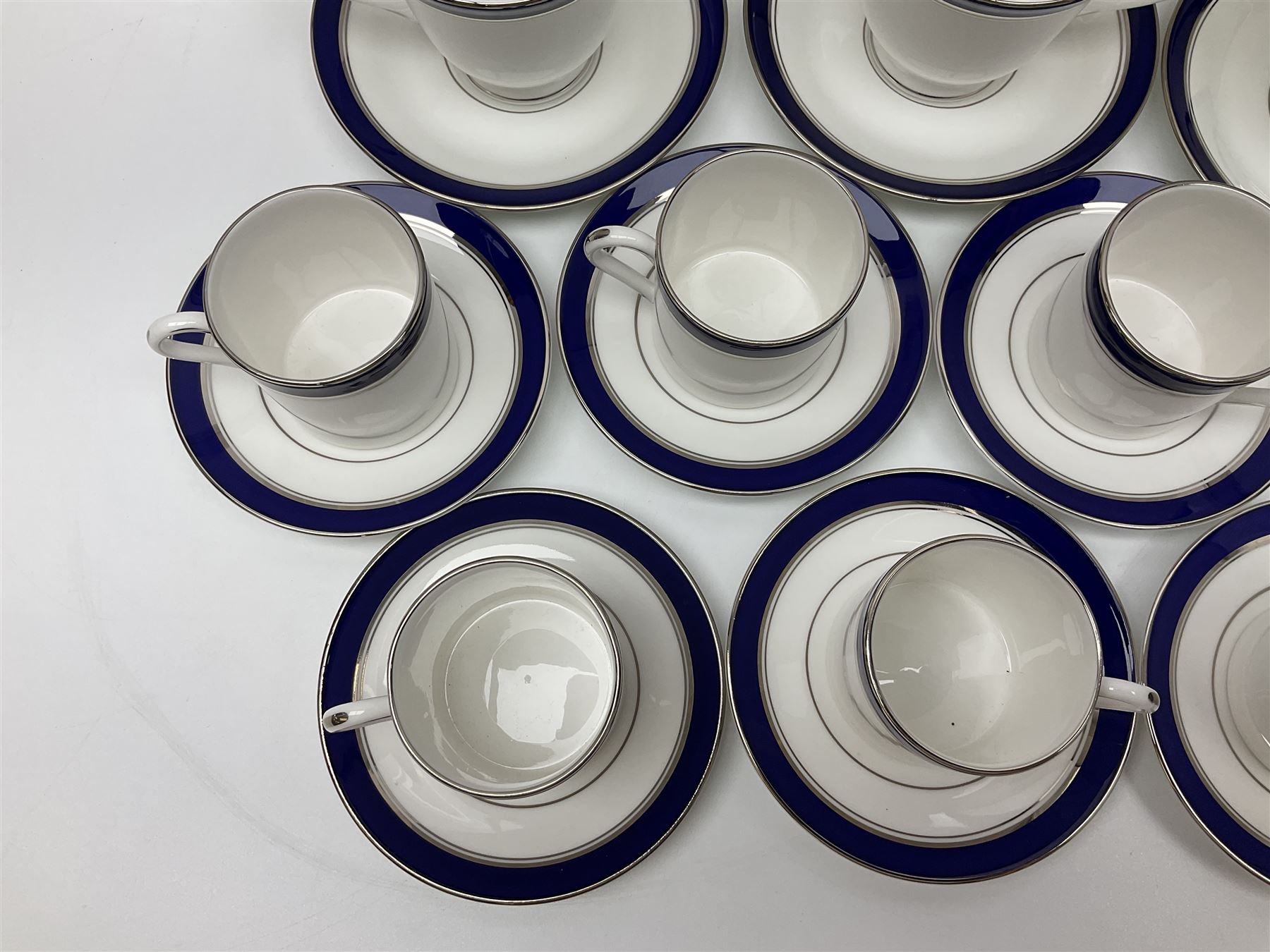 Royal Worcester Howard pattern tea and coffee service for six, comprising coffee pot, teapot, teacups and saucers and coffee cans and saucers (26)