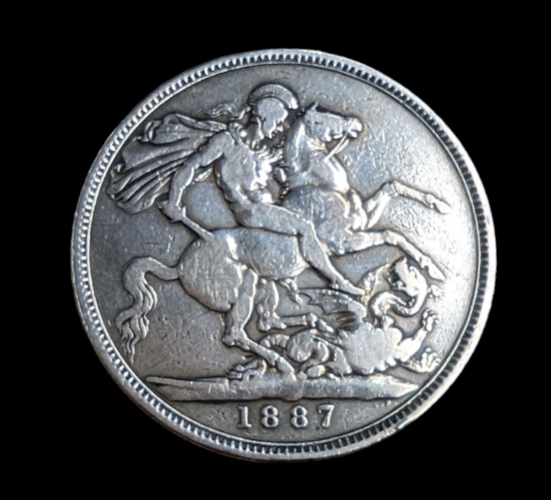 Queen Victoria 1887 silver crown 