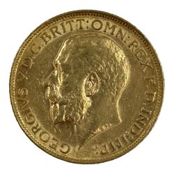 King George V 1911 gold full sovereign coin