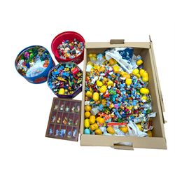 Large collection of Kinder Egg toys, together with other figures and collectables