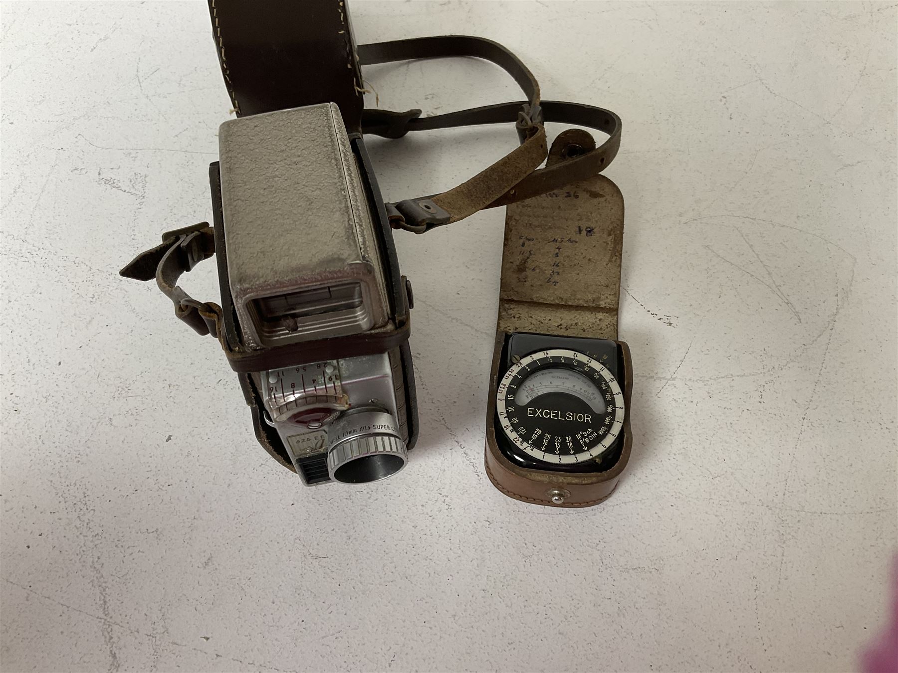 Bell and Howard Autoset cine camera and light meter