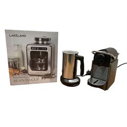 Lakeland Bean-to-cup coffee machine (new) and a Nespresso machine - THIS LOT IS TO BE COLLECTED BY APPOINTMENT FROM DUGGLEBY STORAGE, GREAT HILL, EASTFIELD, SCARBOROUGH, YO11 3TX