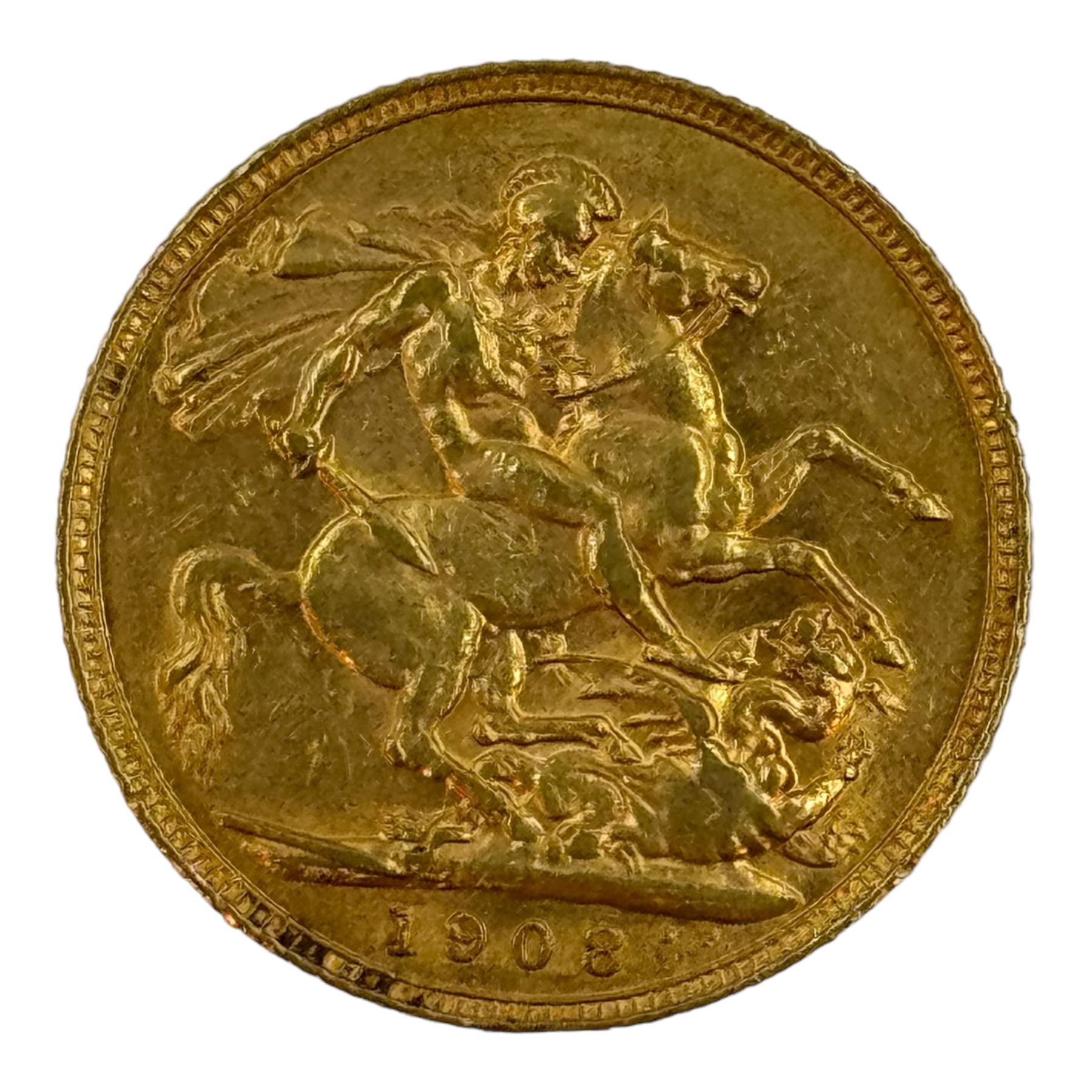 King Edward VII 1908 gold full sovereign coin