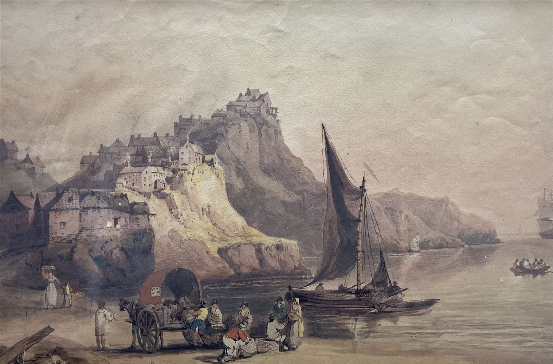 Francis Nicholson (British 1753-1844): 'Robin Hood's Bay - Yorkshire', watercolour unsigned, titled in the artist's hand verso 33cm x 50cm