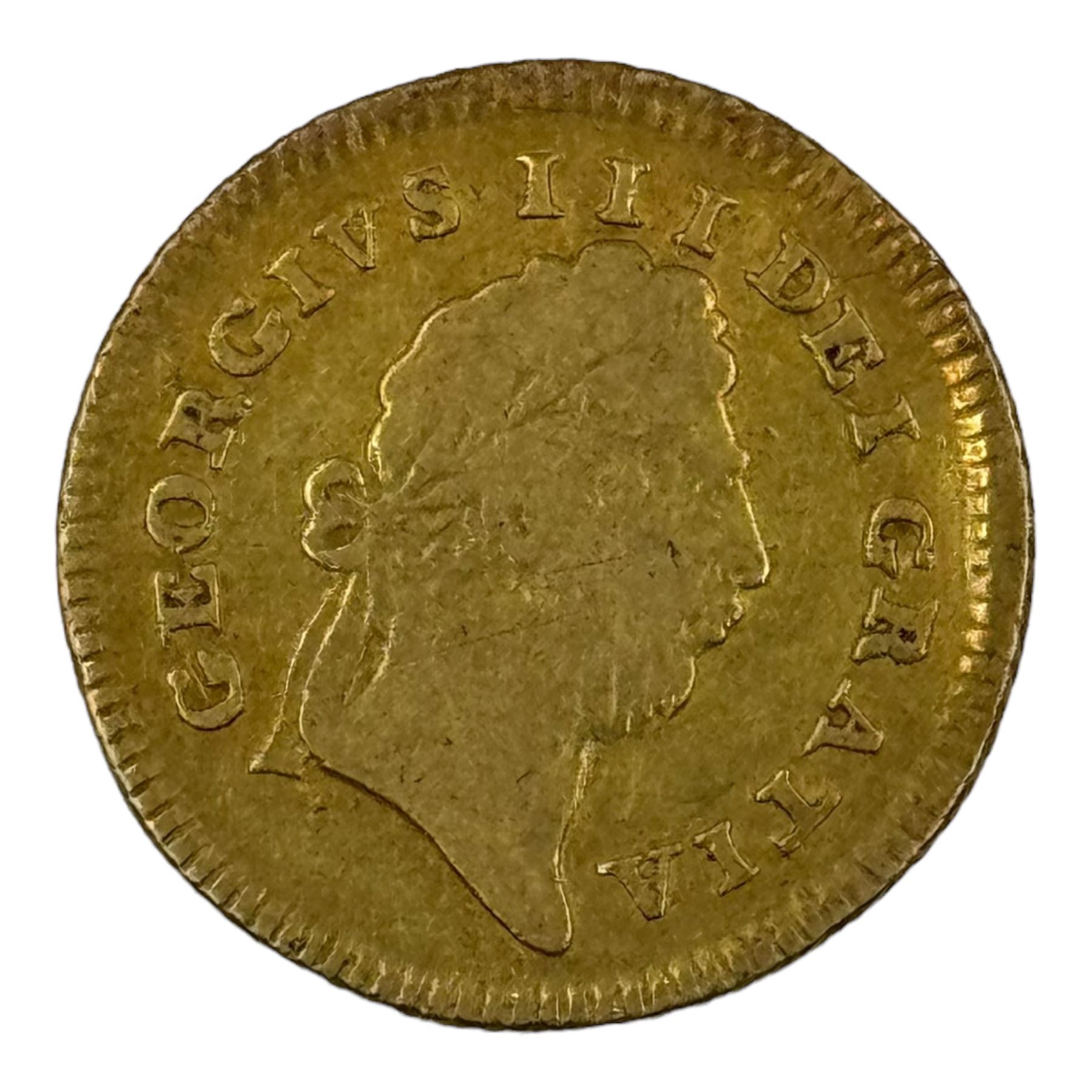 George III 1802 gold one third guinea coin