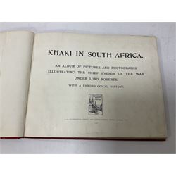 Khaki in South Africa, published by Geo Newnes, Ltd; An Album of Pictures and Photographs Illustrating the Chief Events of the War Under Lord Roberts. With a Chronological History, illustrated throughout with full page photographs and illustrations by war artists, together with The First World War a Photographic History, published by Daily Express publications   