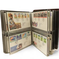 Great British and World stamps, including Queen Elizabeth II first day covers mostly with printed addresses and special postmarks, Gibraltar, Malta, Belgium, Denmark, France, Germany, Greece, Italy, Poland, Portugal, Spain and other world stamps etc, housed in six ring binder folders, 'The Strand' stamp album and loose, in one box