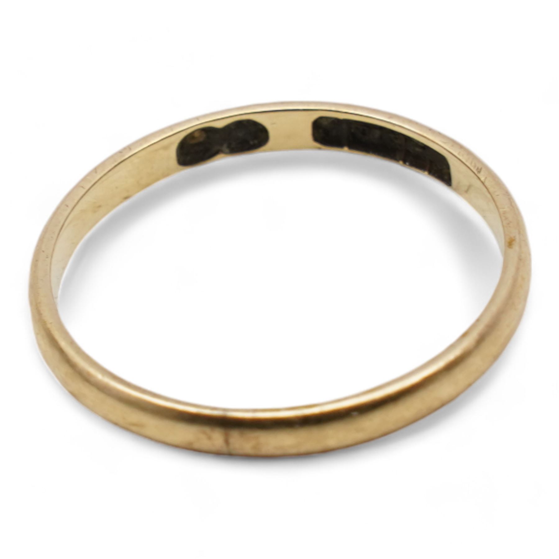 9ct gold wedding ring, hallmarked