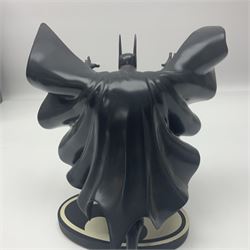 Group of five limited edition DC Direct Black and White Batman hand-painted cold-cast porcelain statues in original boxes, with two similar examples from DC Collectibles 