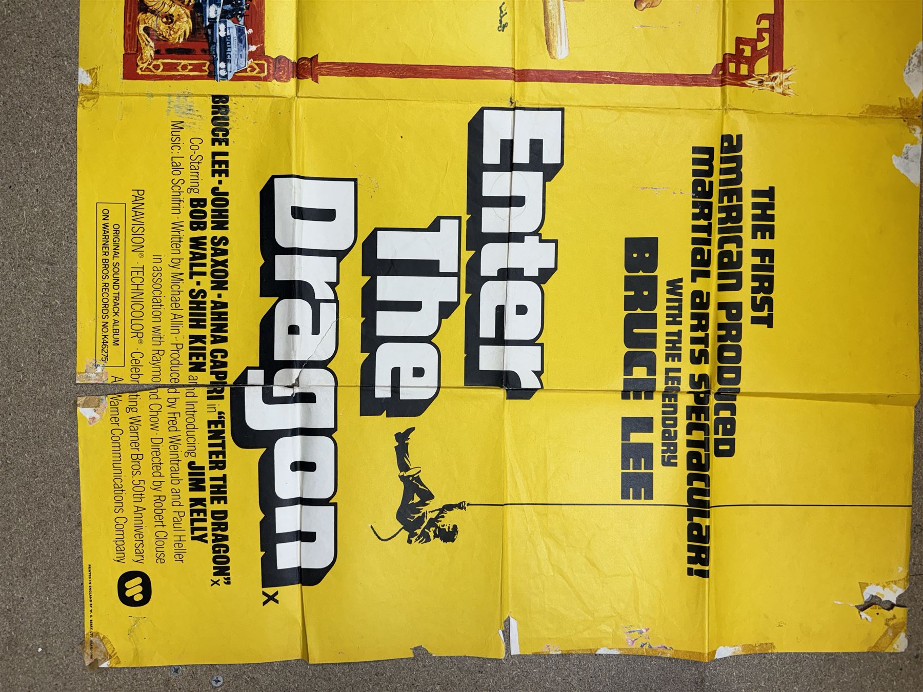 Bruce Lee Enter the Dragon, original 1973 UK film poster