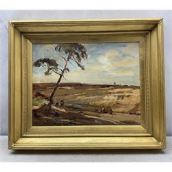 Owen Bowen (Staithes Group 1873-1967): The Quarry - Ashdown Forest, oil on canvas signed, titled later on label verso 34cm x 45cm 