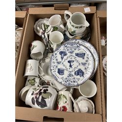 Large collection of ceramics and glassware, including Portmeirion etc, in six boxes 