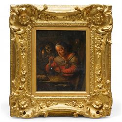 Manner of Gerrit Dou (Dutch 1613-1675): The Miser, oil on panel unsigned 24cm x 19cm
Note...