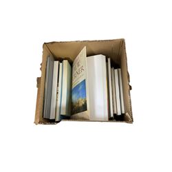 Large collection of books, including British Tea and Coffee Cups 1745-1940, Yorkshire Textiles, Northamptonshire Landscape, The Art of J.M.W Turner etc 