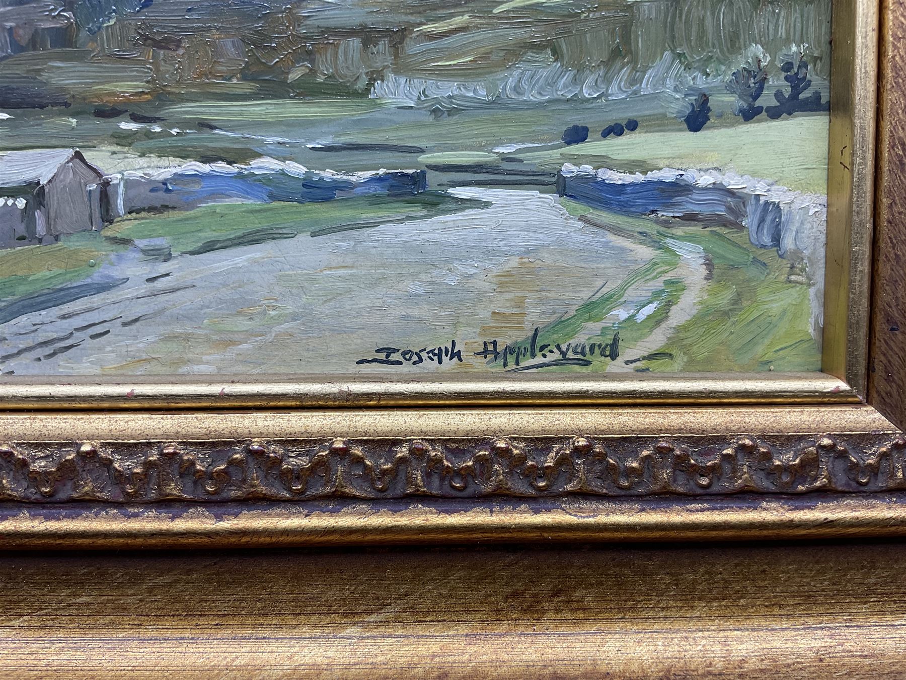 Joseph Appleyard (Yorkshire 1908-1960): 'Kilnsey Crag near Kettlewell', oil on board signed, titled verso 15cm x 20cm