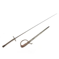 Short sword and fencing foil