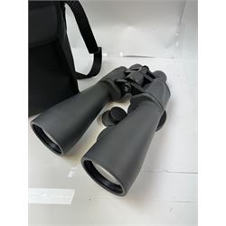 Praktica Super Zoom 20-100x70 binoculars, with lens caps, in soft carry case