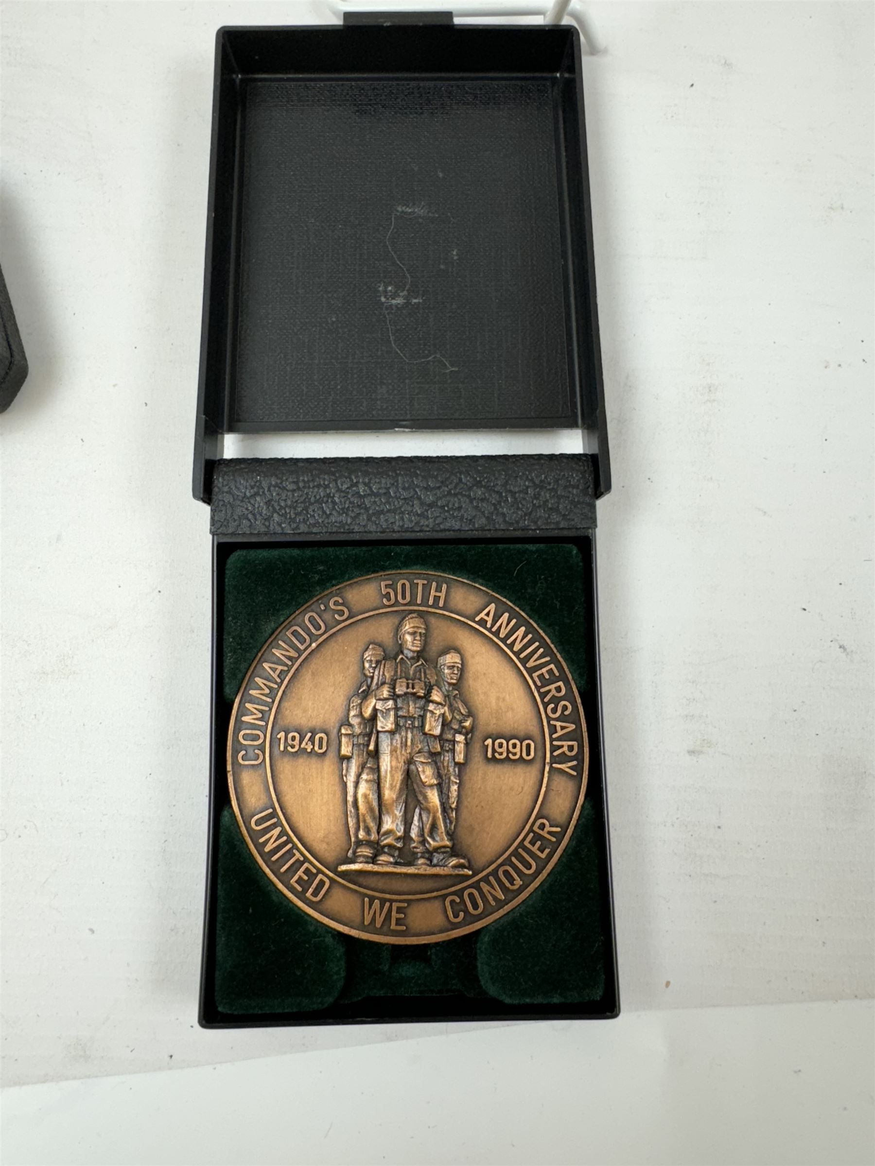 ERII military imperial service medal to William Francis James Furse, boxed with ribbons and a 1990 commando 50th anniversary medallion, boxed