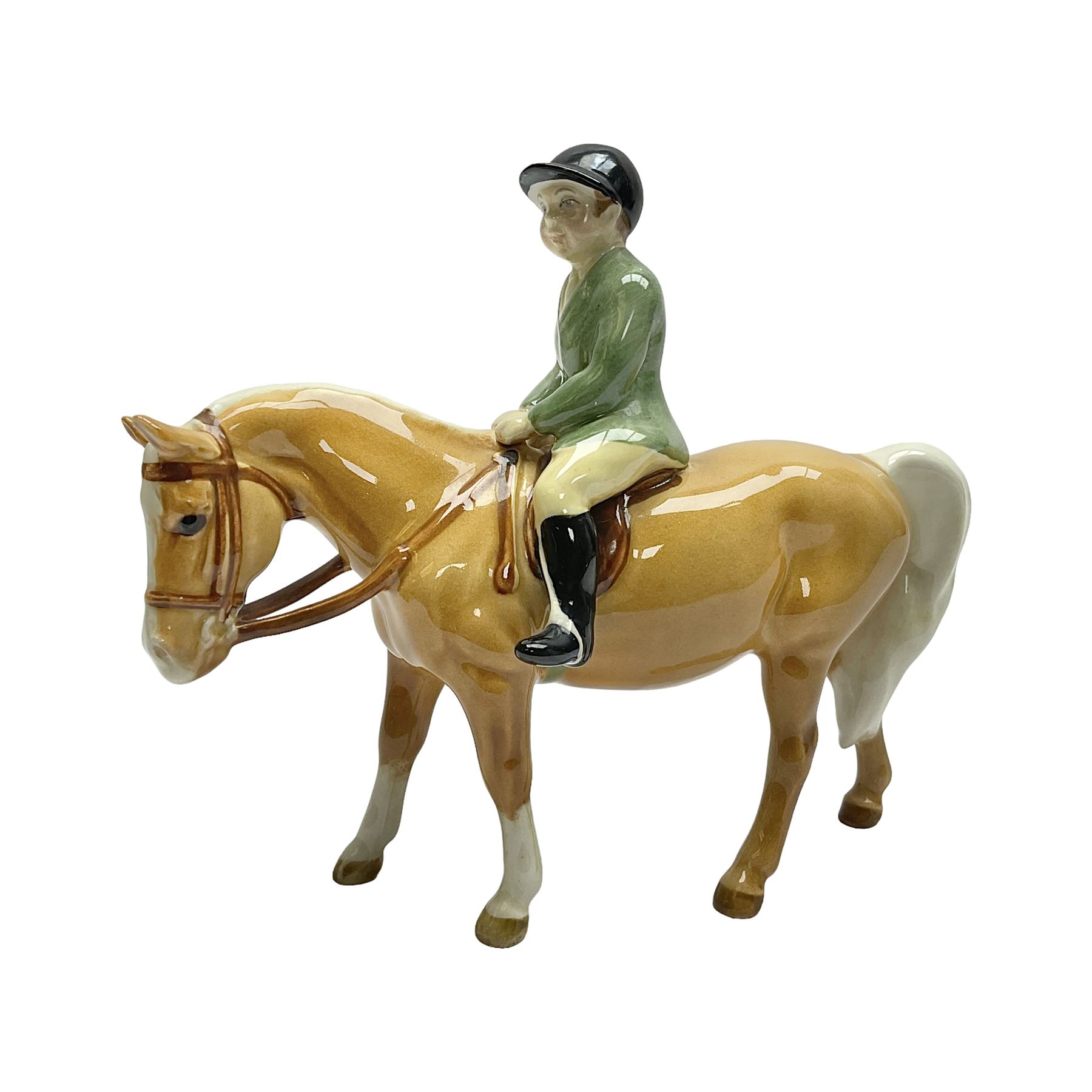 Beswick boy on palomino pony No 1500, H15cm