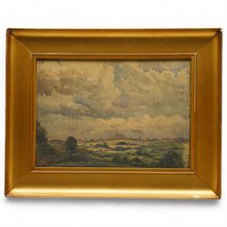 English Impressionist School (Early 20th Century): Hilly Landscape, watercolour indistinctly signed 24cm x 34cm 