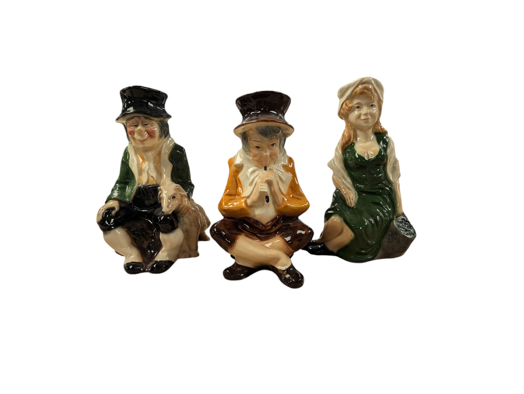 Three Kingston Pottery Hull character jugs, tallest H25cm