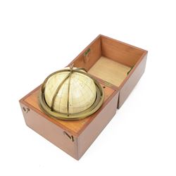 Cary Porter Ltd celestial navigational star globe patent no. 21450, the cream coloured sph...