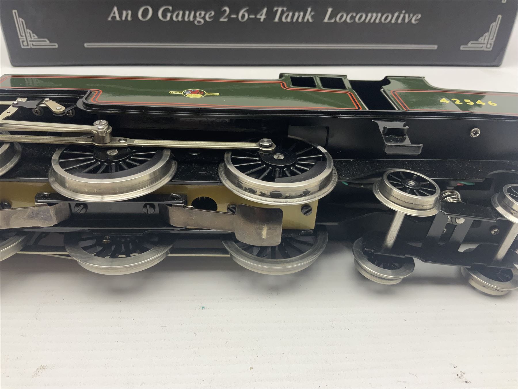 Ace Trains '0' gauge - limited edition E8 Stanier 2-6-4 tank locomotive No.42546 in late BR passenger green with final totem; for two or three rail running; boxed with original packaging and instructions in outer delivery box