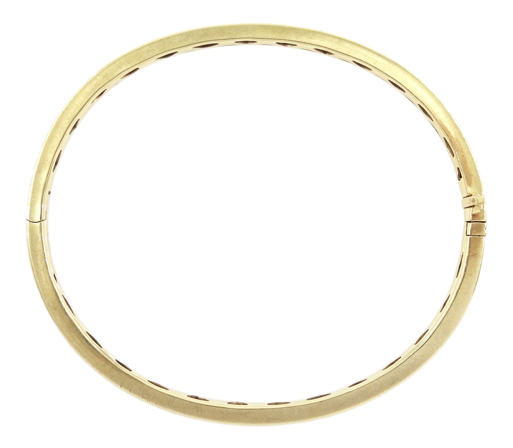 9ct gold hinged bangle, hallmarked